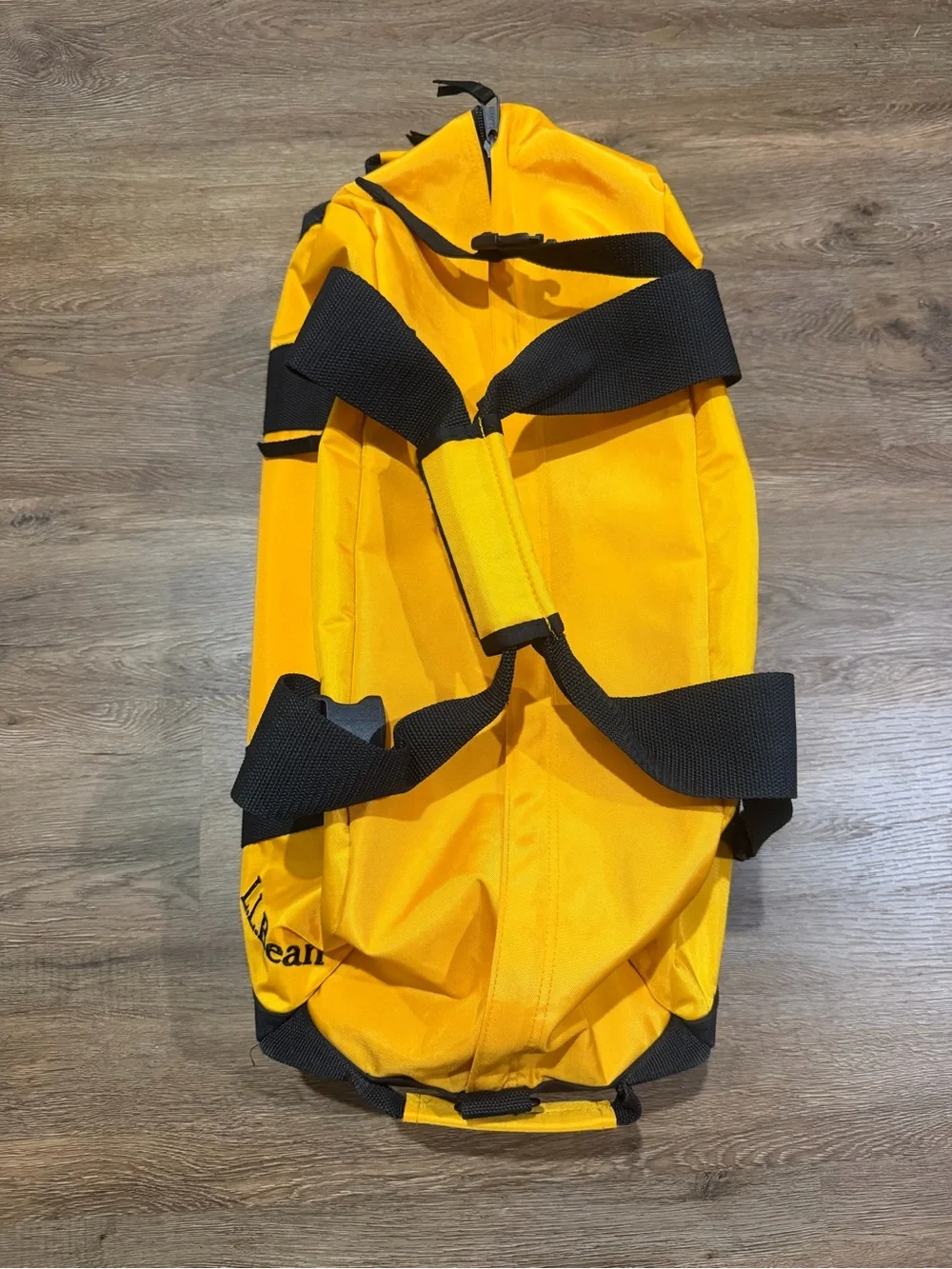 L.L.Bean Adventure Rolling Duffle Bag 24” Yellow Wheeled Travel Luggage 0XN91